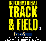 International Track & Field (USA) Title Screen